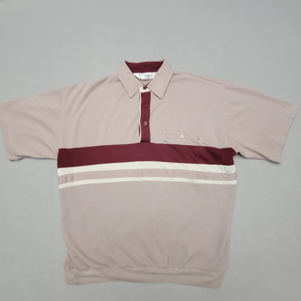 Vintage 70's Classics Palmland Beige Red Polo Shirt Mens Size L Gaucho.


(01002